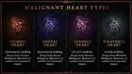 There are four types of Caged and Malignant Hearts (Image via Blizzard Entertainment)